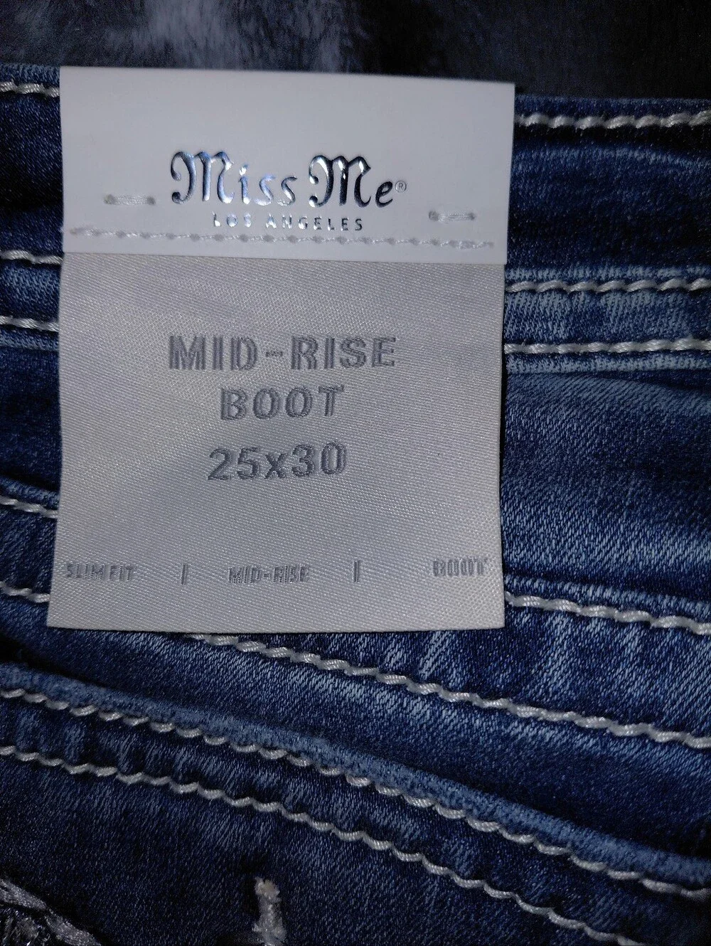 Miss Me Wing Pocket Bootcut Jeans 25 NWT Rhinestone Embroidered Y2K Western